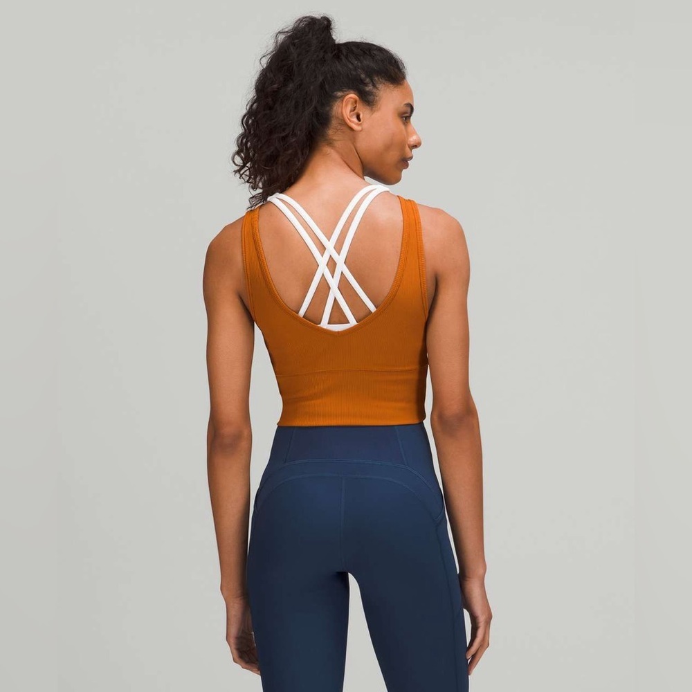 Lululemon Power Pivot Ribbed Tank Top Yoga Running Activewear Workout Gym Train